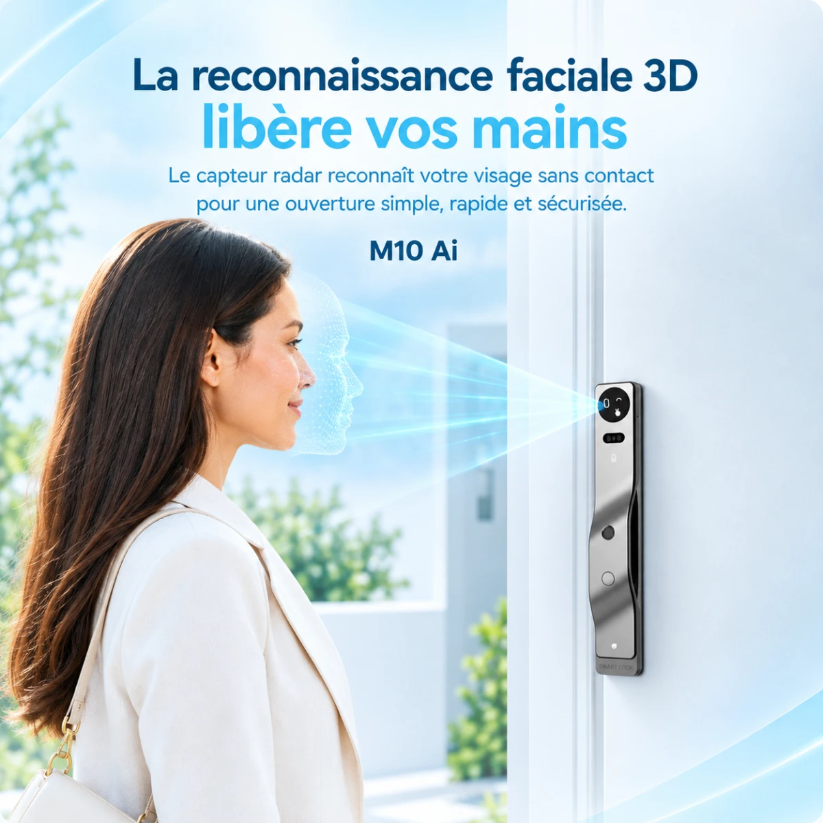 IHOMEY Nova Ai Face ID Slim — Serrure intelligente premium